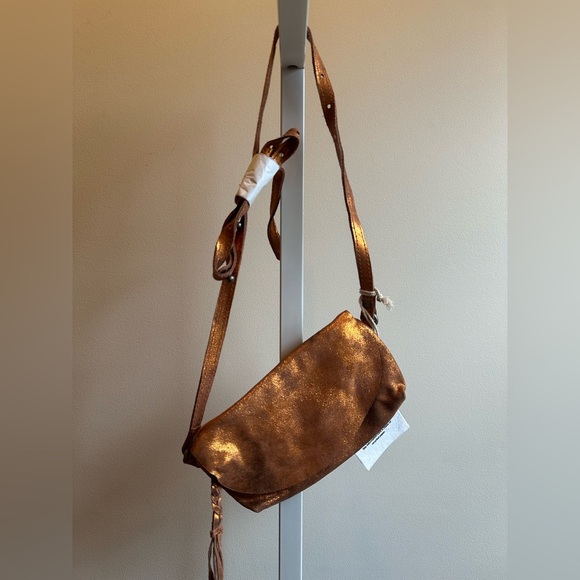 NWT We The Free Rider Pyrite Crossbody Sun Stone Orange Small Bag - Picture 5 of 7